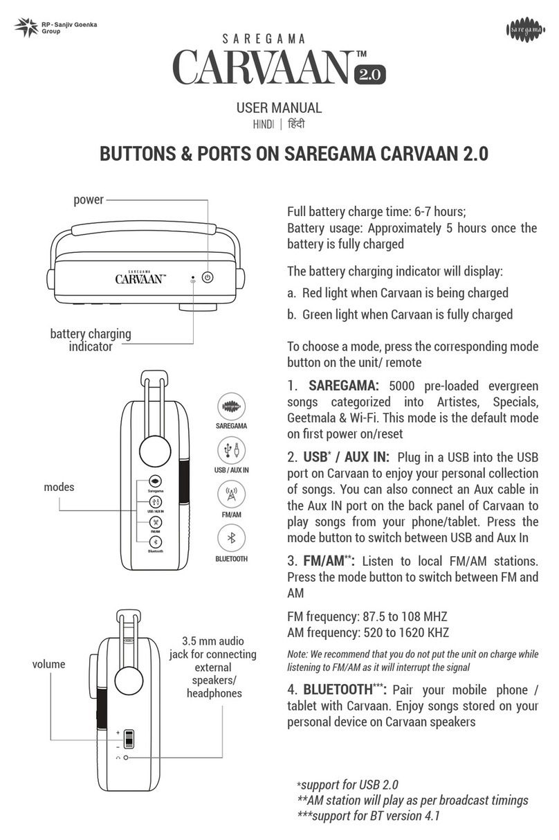 Saregama CARVAAN 2.0 user manual