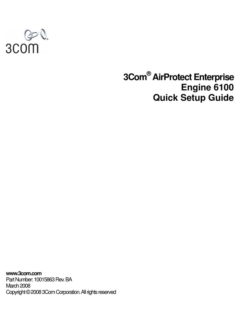 3Com AirProtect Enterprise Engine 6100 Quick setup guide 3Com AirProtect Enterprise Engine 6100 Quick setup guide