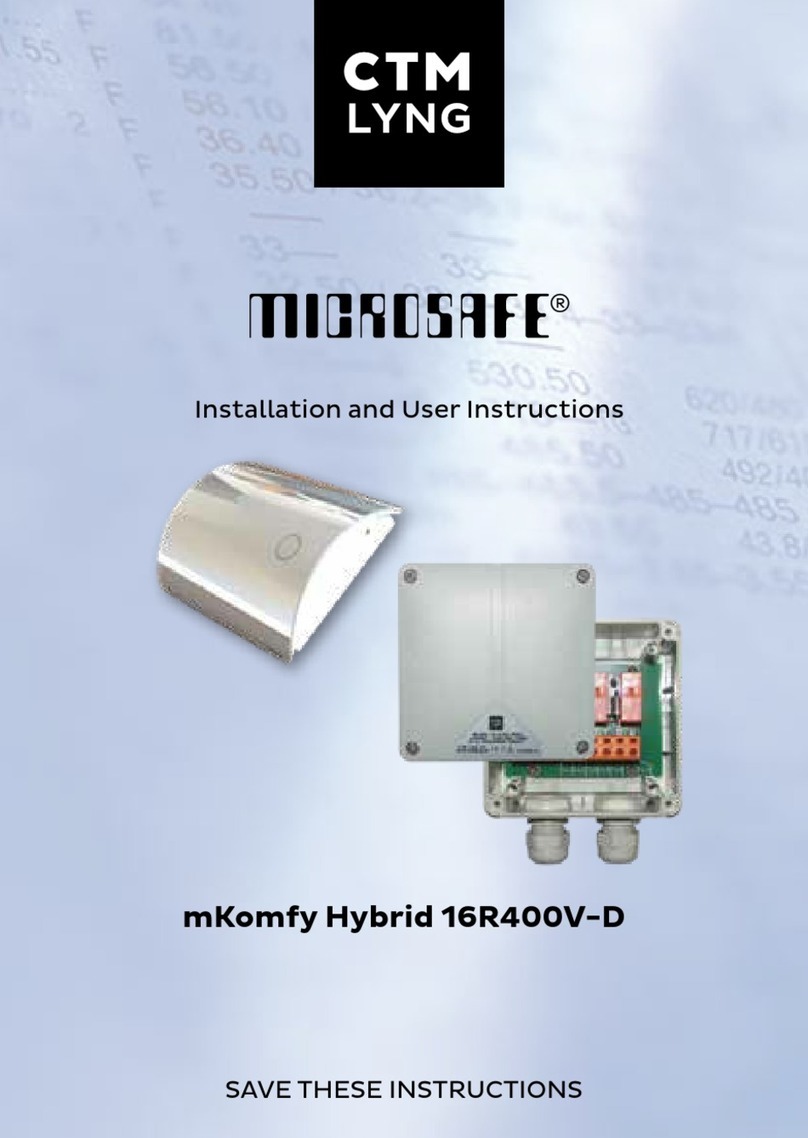 CTM LYNG MICROSAFE mKomfy 16R400V-D Installation and user instructions