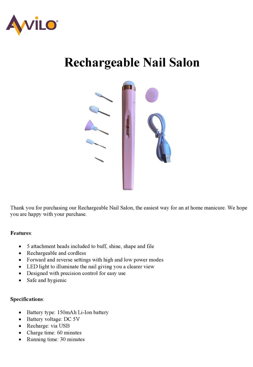 Avvilo Rechargeable Nail Salon manual Avvilo Rechargeable Nail Salon manual