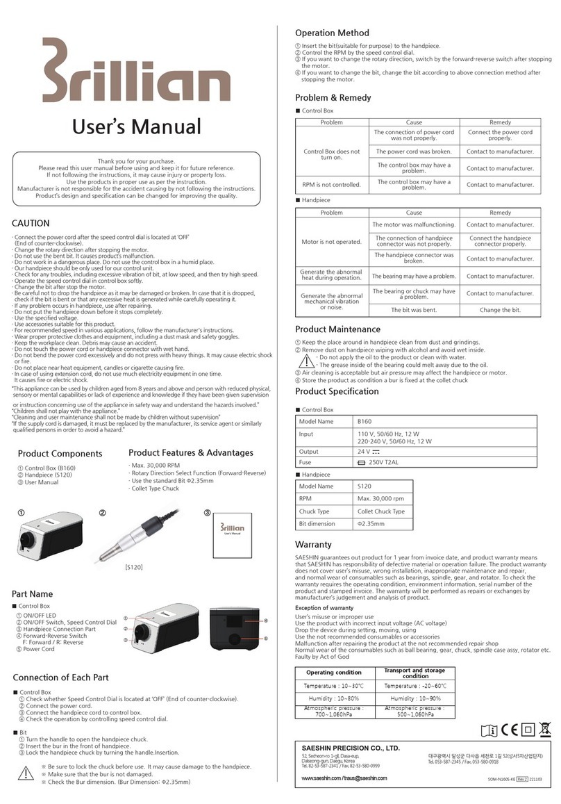 Brillian B160 user manual