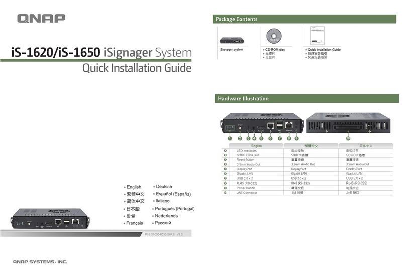 QNAP iSignager iS-1620 Quick installation guide