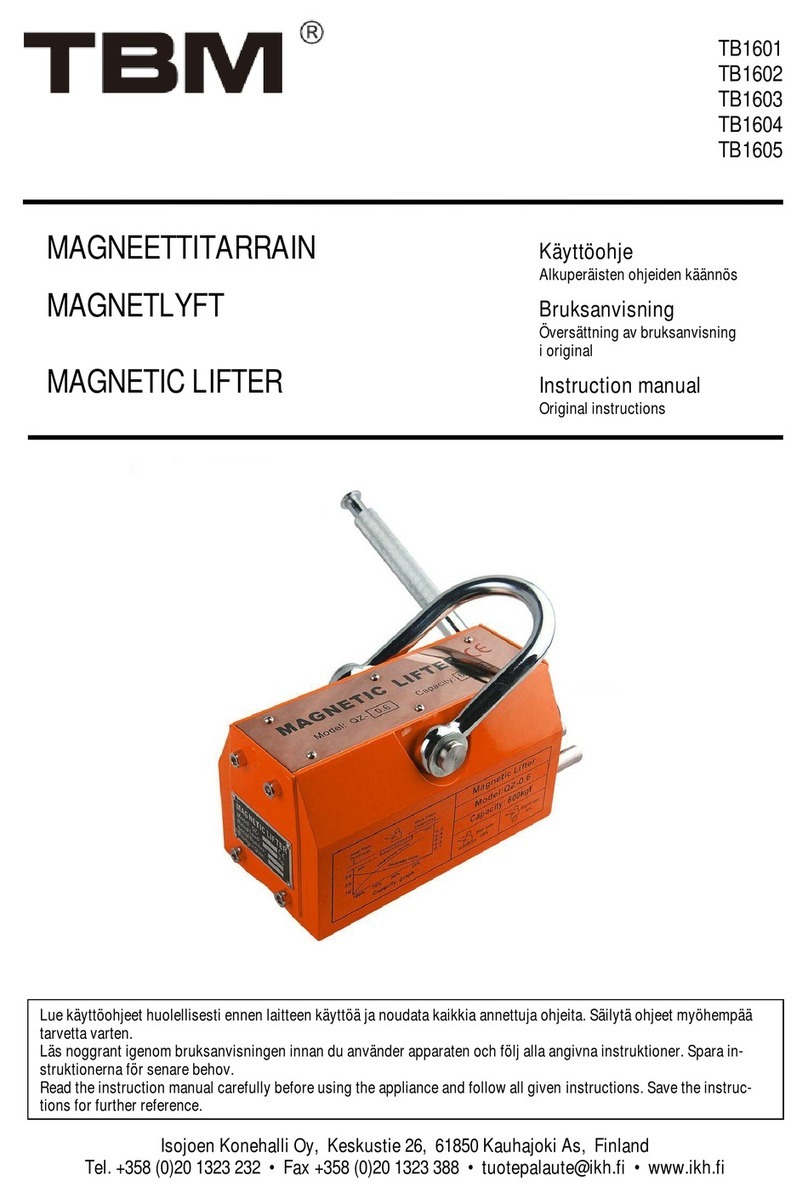 TBM TB1601 User manual