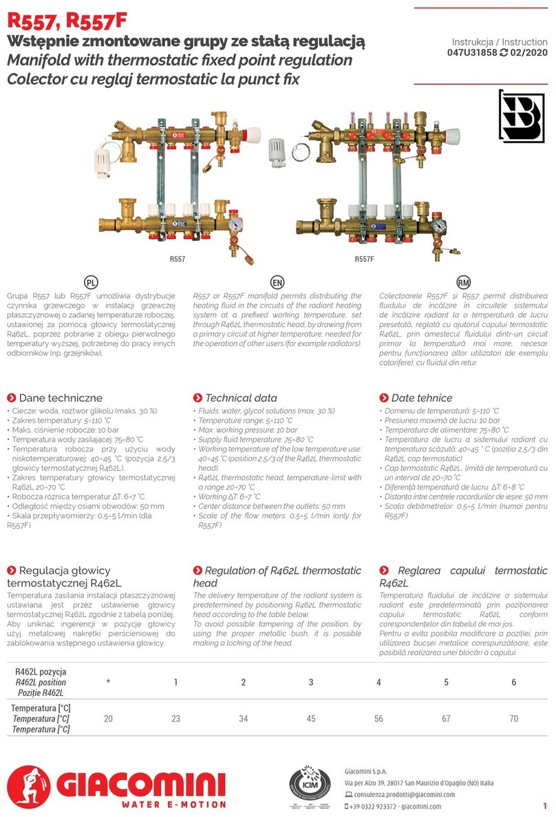 Giacomini R557 User manual