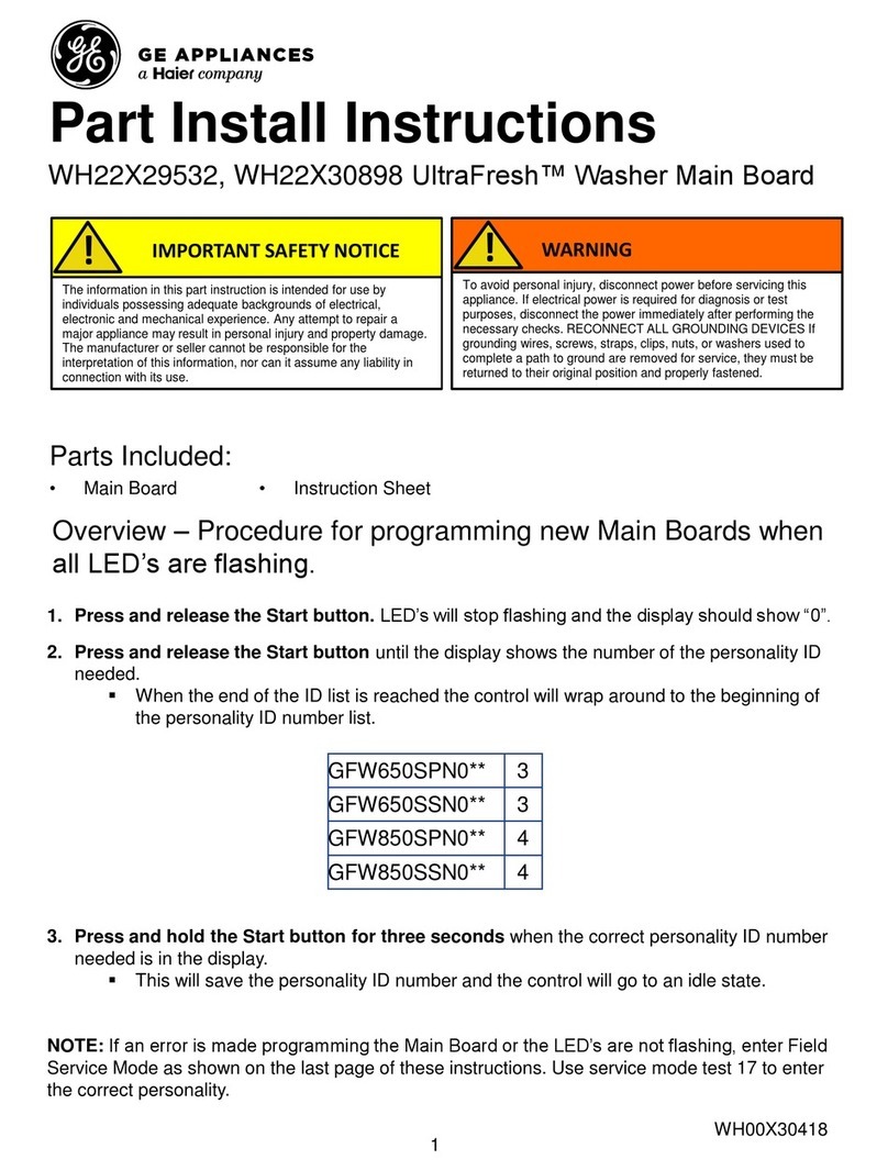 Haier GE APPLIANCES UltraFresh WH22X29532 Install instructions