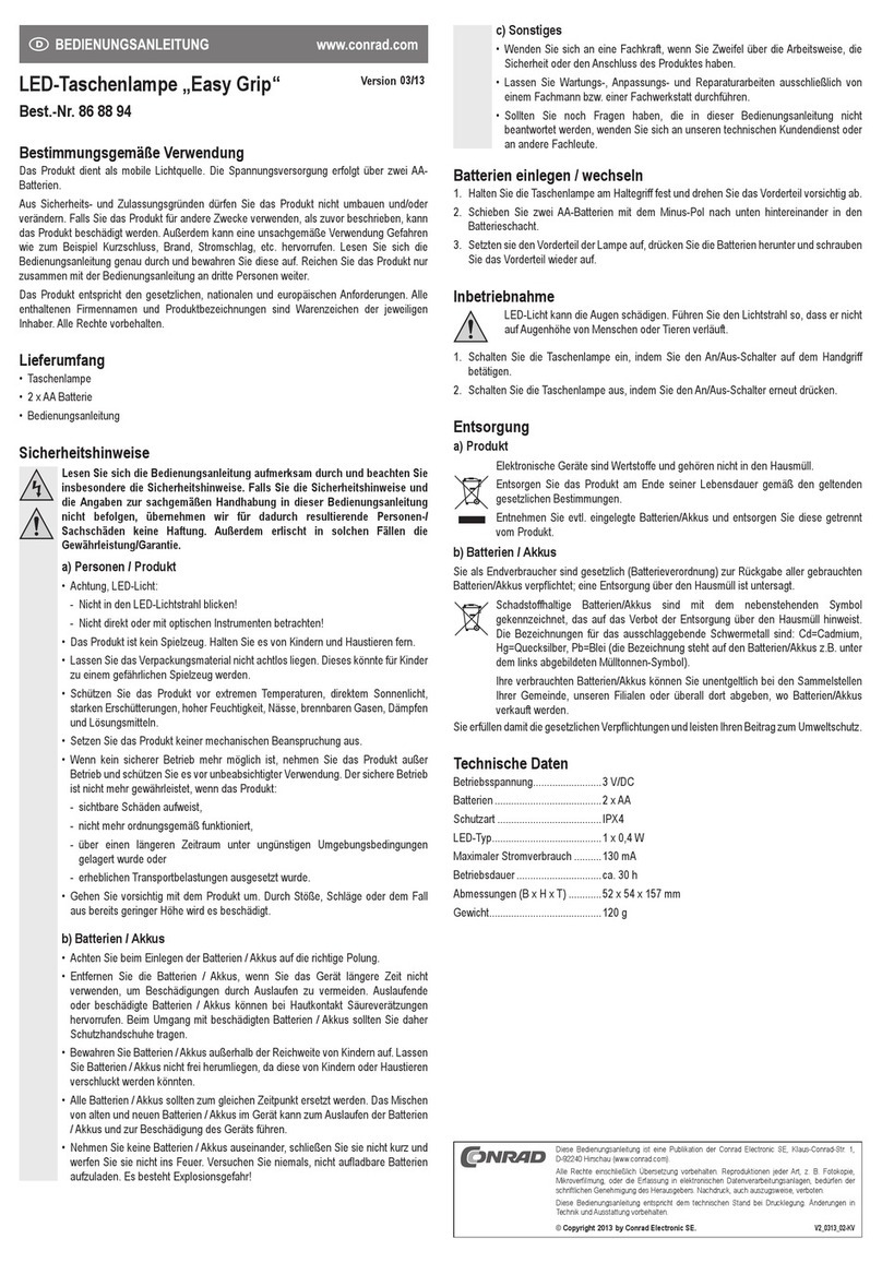 Conrad Easy Grip 86 88 94 User manual