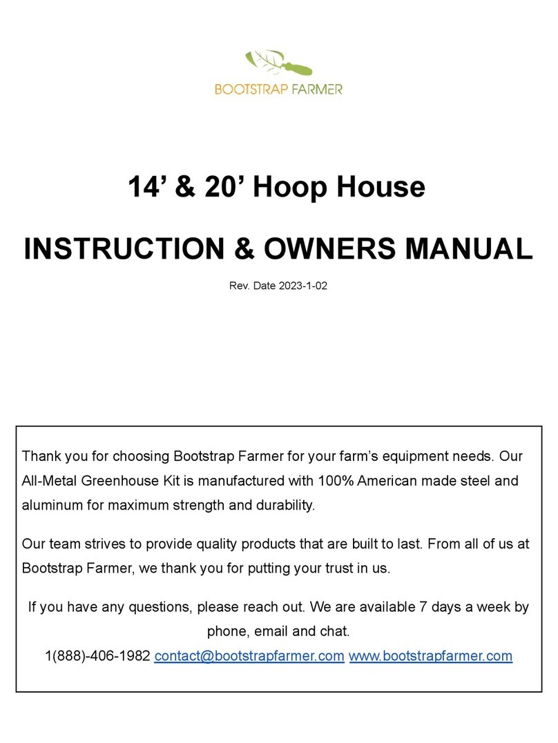 Bootstrap Farmer 14 Hoop House Instruction & owner's manual