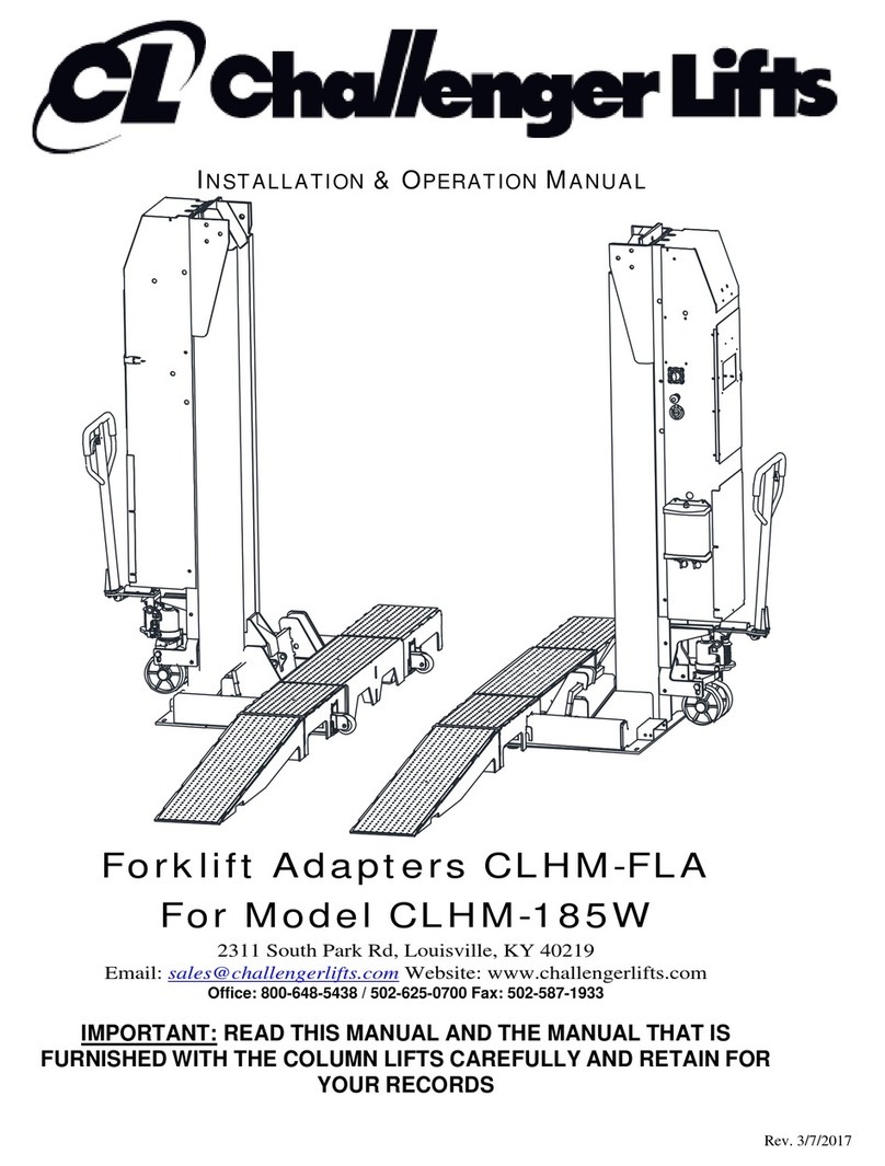 Challenger Lifts CLHM-FLA User manual