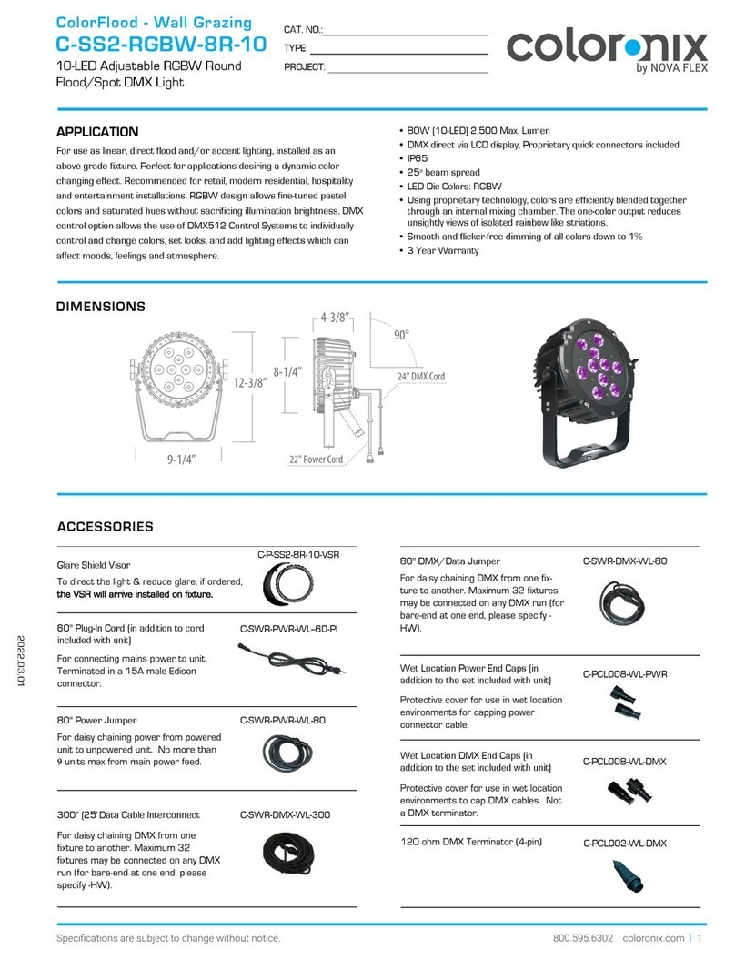 NovaFlex coloronix C-P-SS2-8R-10-VSR User manual