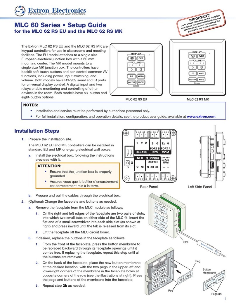 Extron electronics MLC 60 Series Setup guide