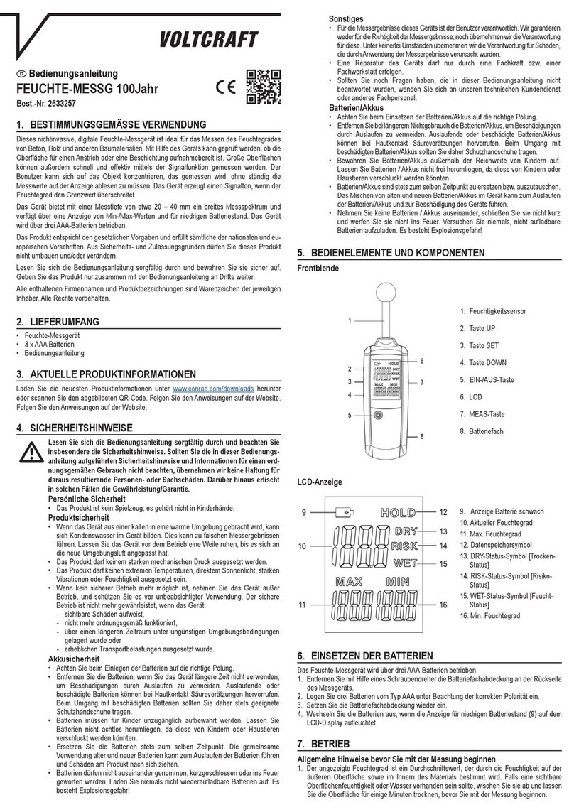 VOLTCRAFT MF-100 operating instructions