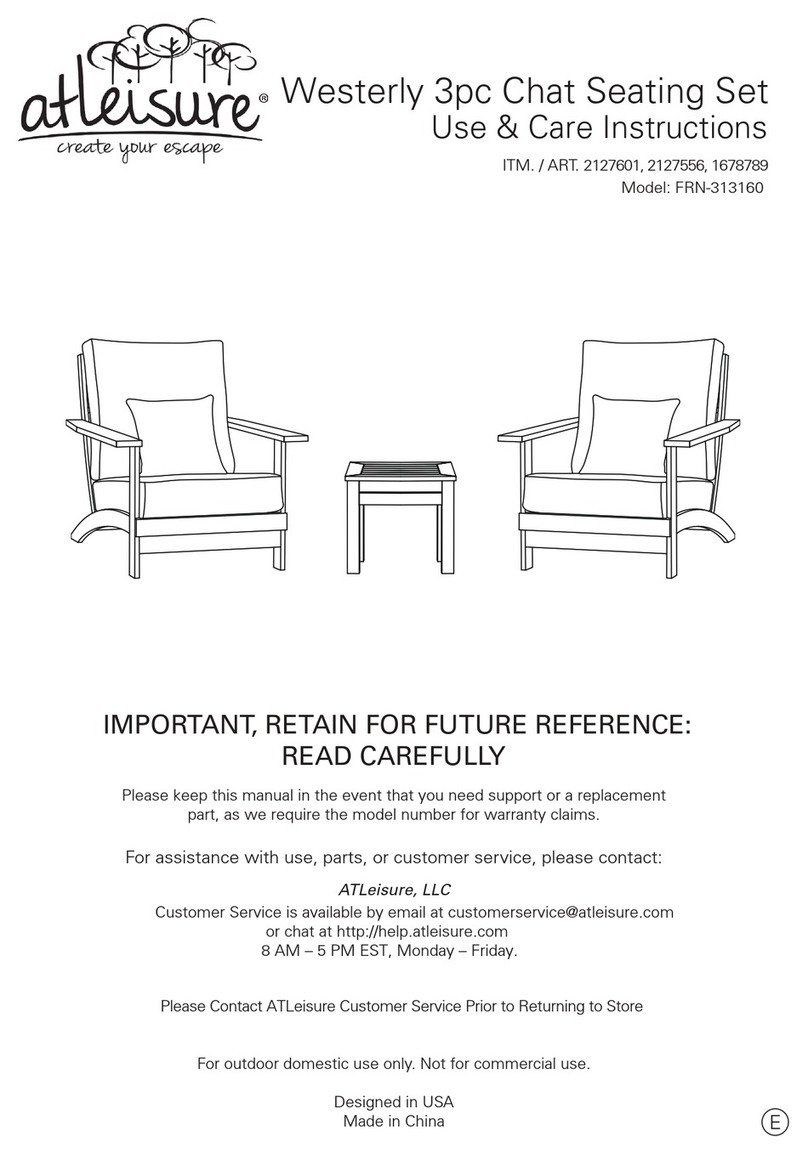 Atleisure Westerly FRN-313160 Quick reference guide