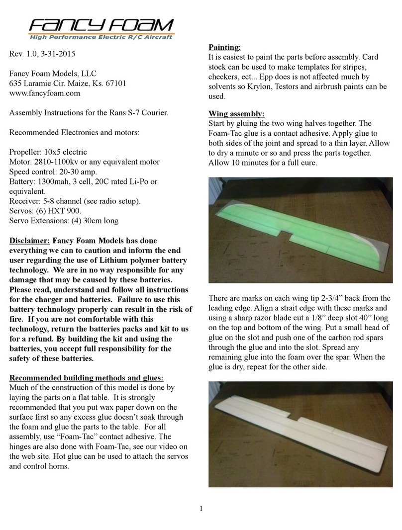 Fancy Foam Models Rans S-7 Courier User manual