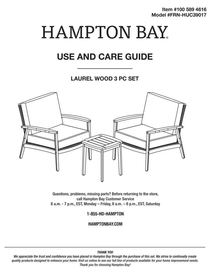 HAMPTON BAY LAUREL FRN-HUC39017 Use and care guide