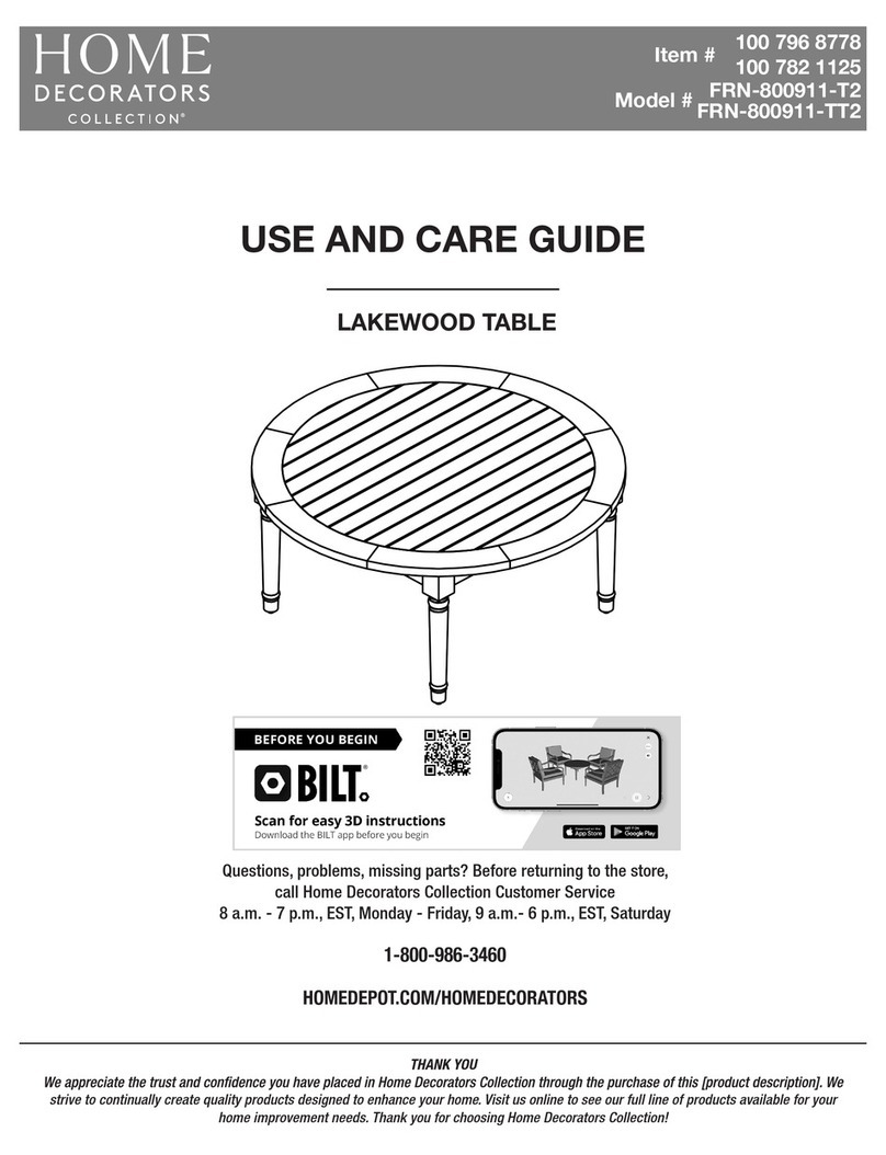 Home Decorators Collection LAKEWOOD FRN-800911-T2 User manual Home Decorators Collection LAKEWOOD FRN-800911-T2 User manual
