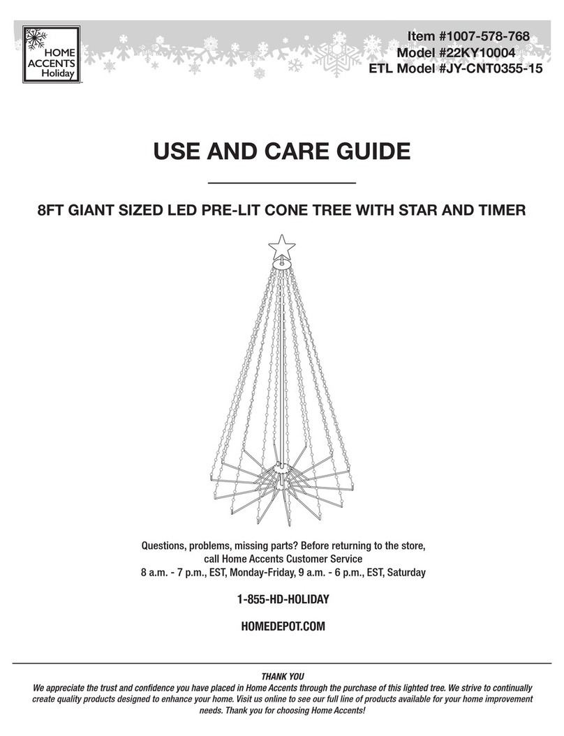 Home Accents Holiday 22KY10004 Use and care guide
