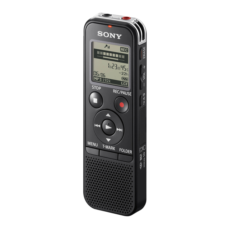 Sony ICD-PX440 quick start guide