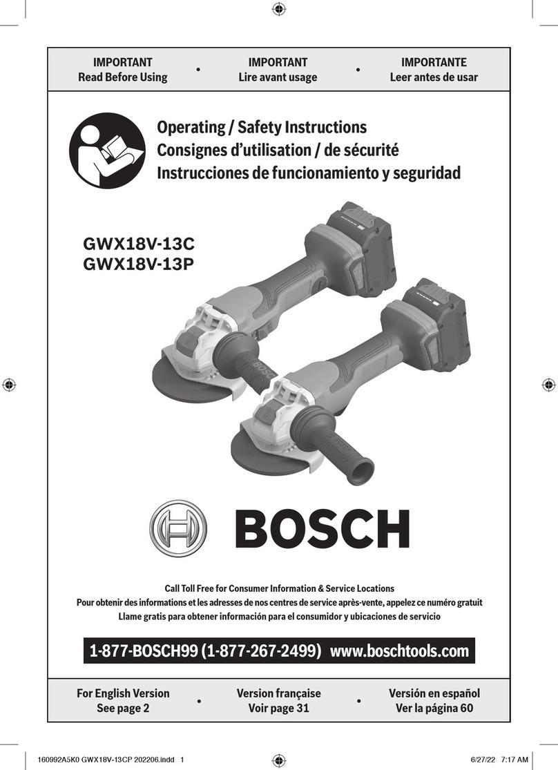 Bosch PROFACTOR GWX18V-13C Assembly instructions