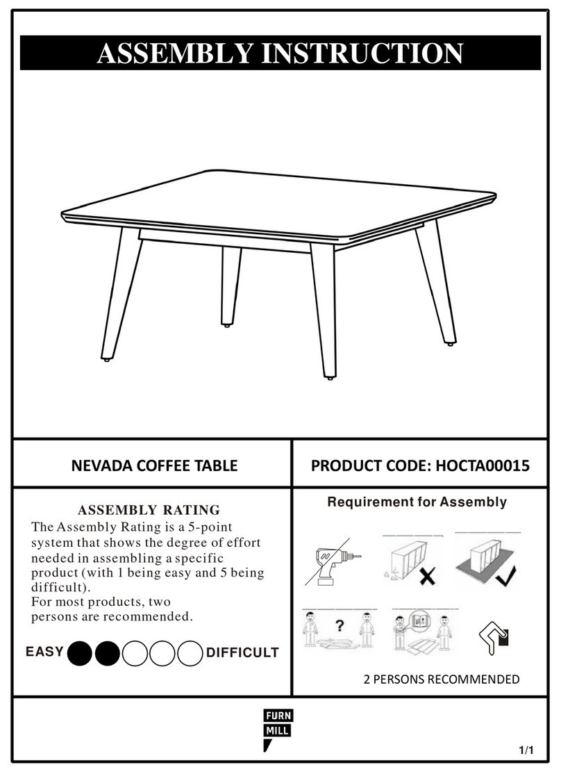 Furn Mill NEVADA HOCTA00015 Assembly instructions