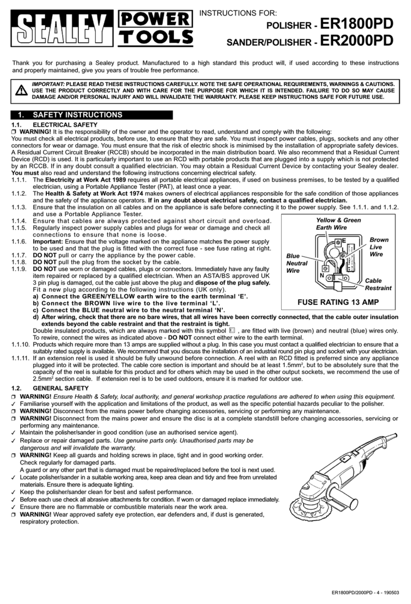 Sealey ER1800PD instructions