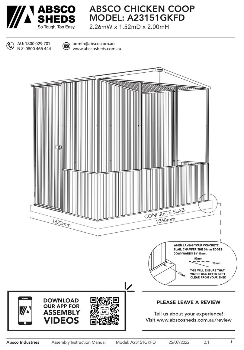 ABSCO SHEDS A23151GKFD manual
