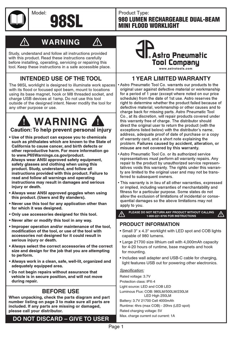 Astro Tool 98SL User manual