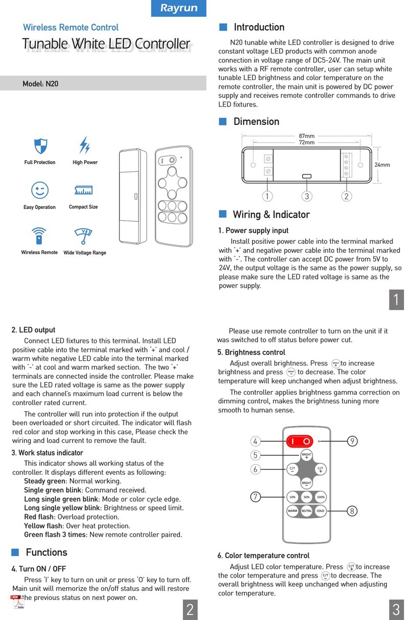 Rayrun N20 user manual