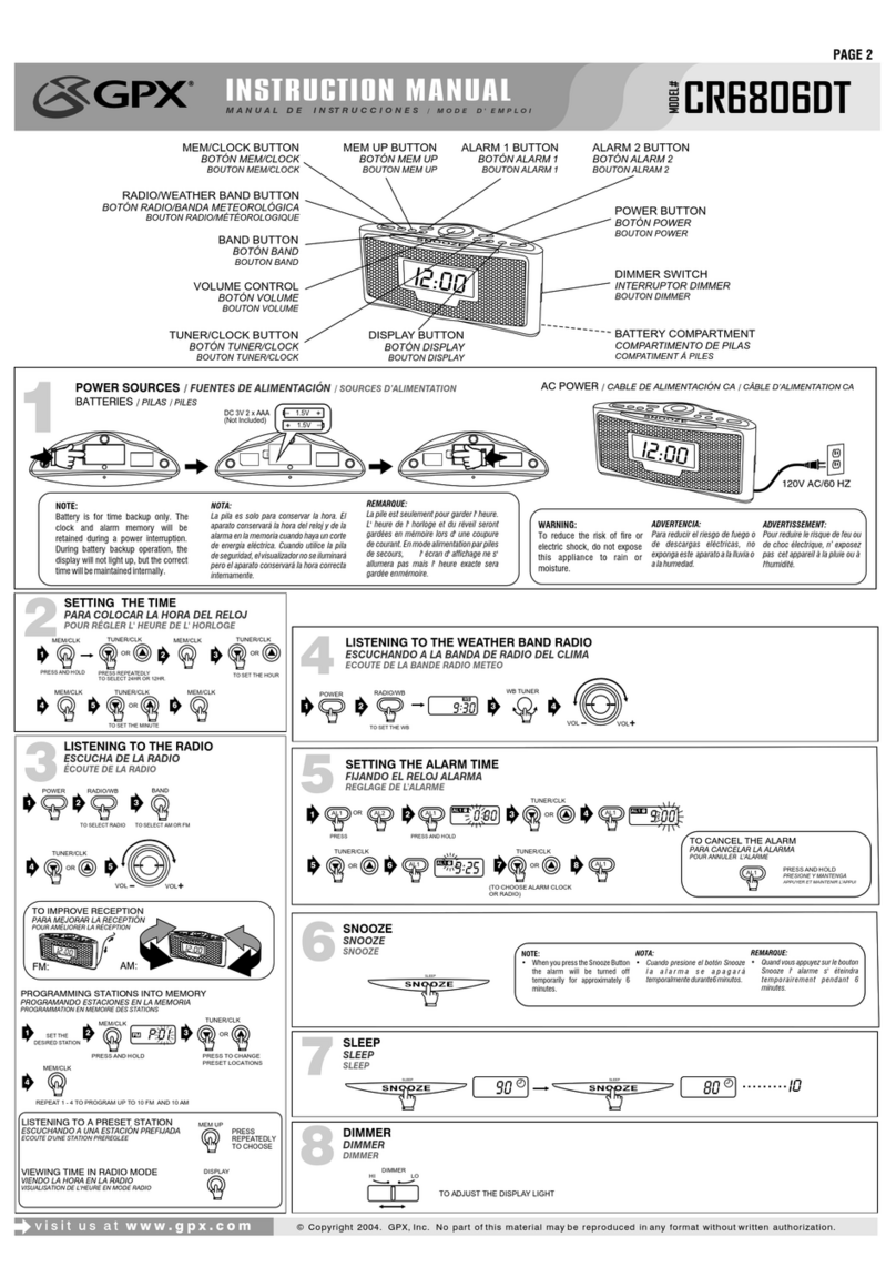 GPX CR6806DT instruction manual