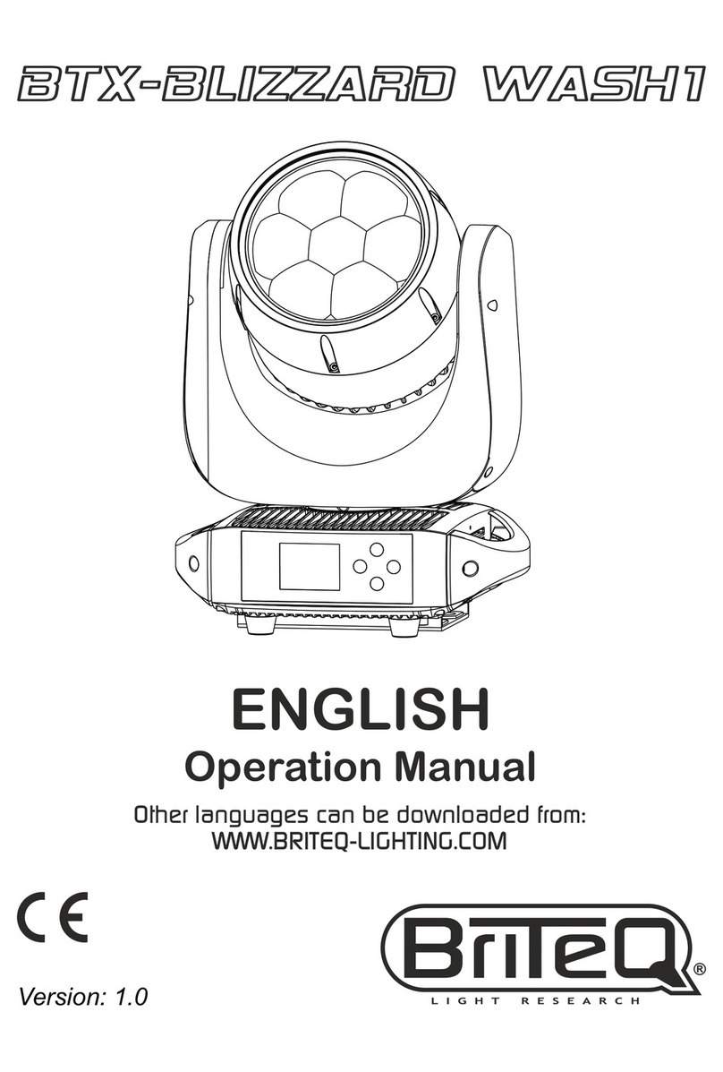 Briteq BTX-BLIZZARD WASH1 User manual