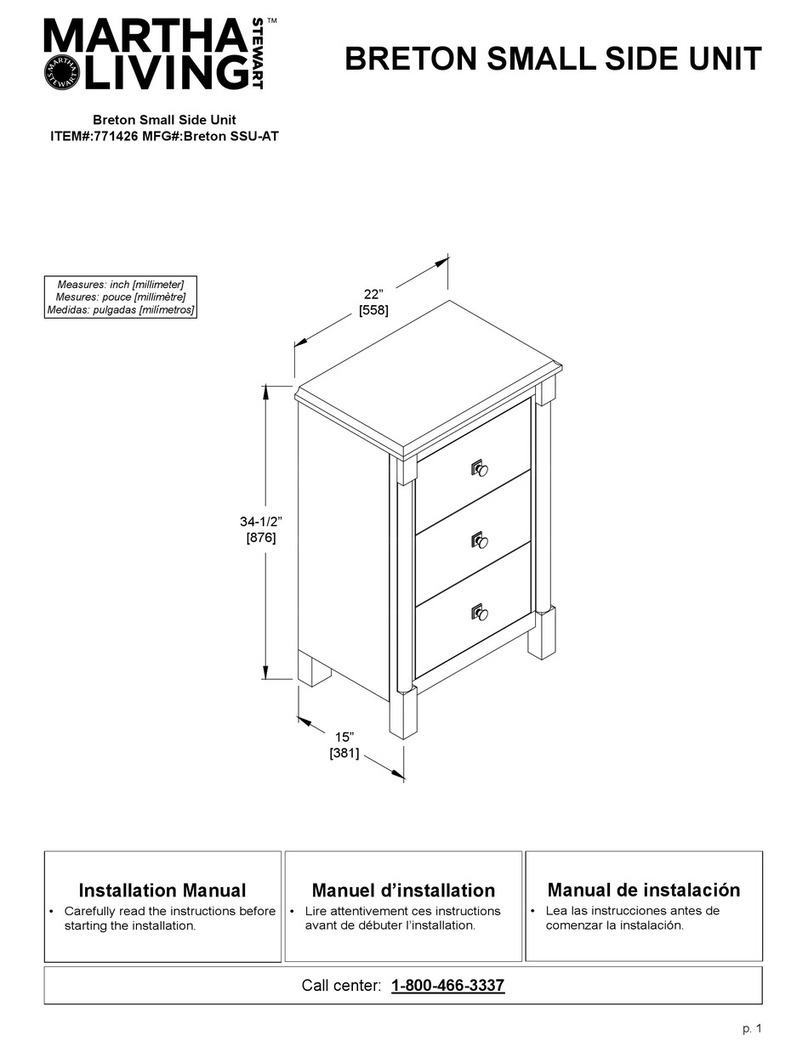 Martha Stewart Living BRETON SMALL SIDE UNIT 771426 installation manual