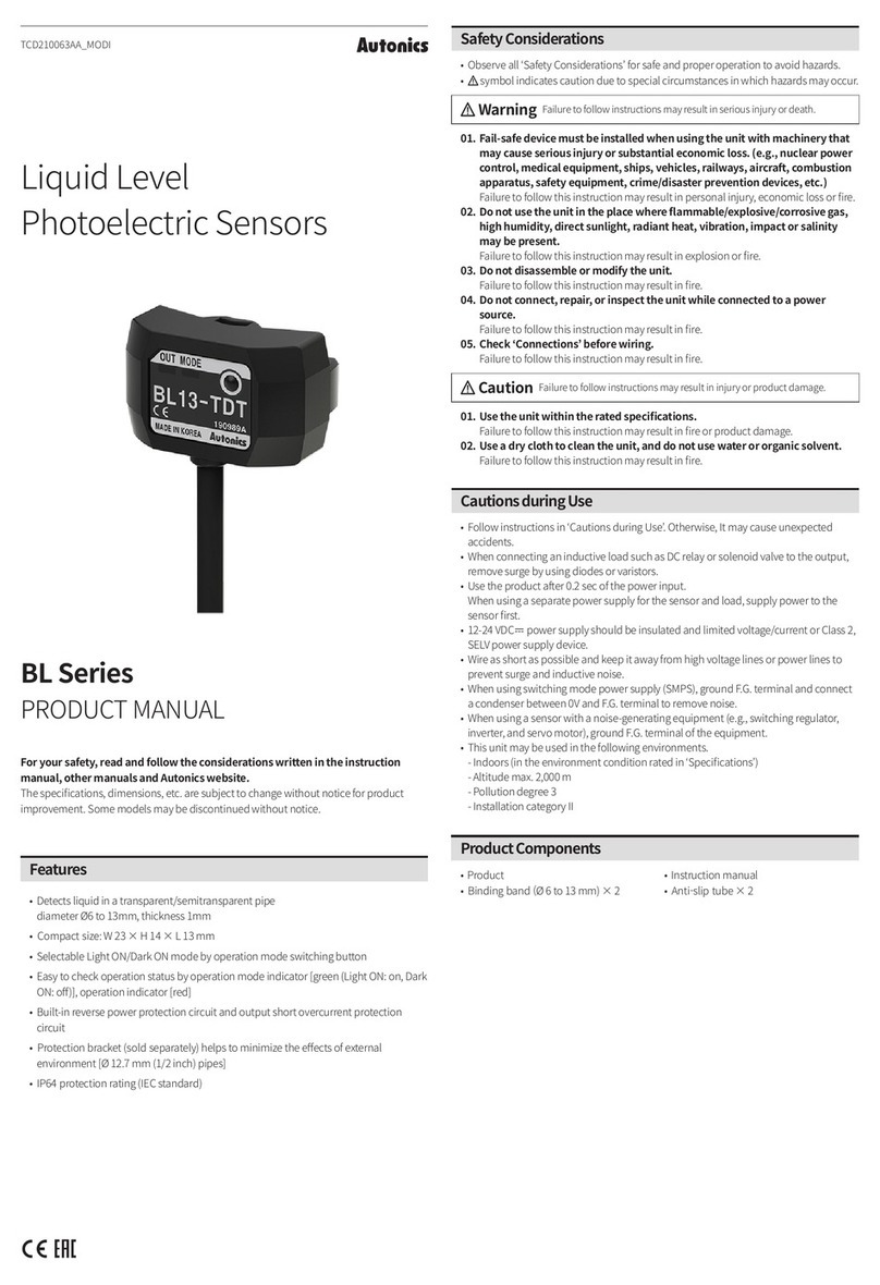 Autonics BL Series User manual