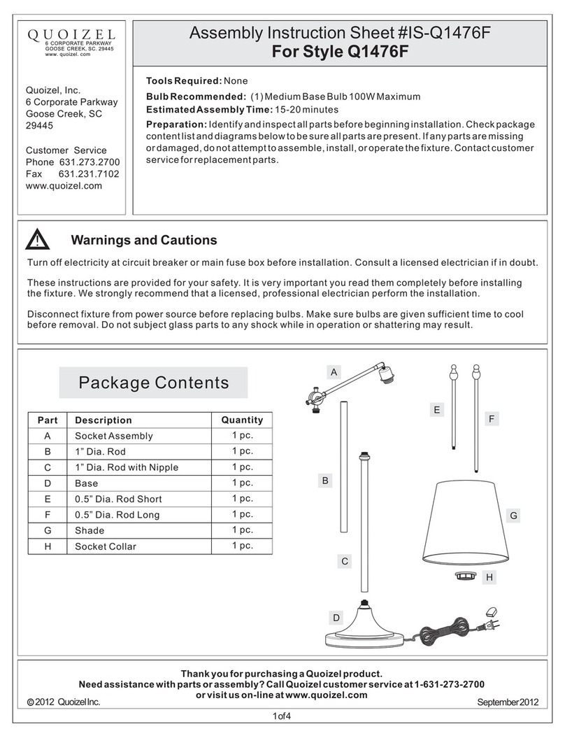 Quoizel IS-Q1476F Mounting instructions