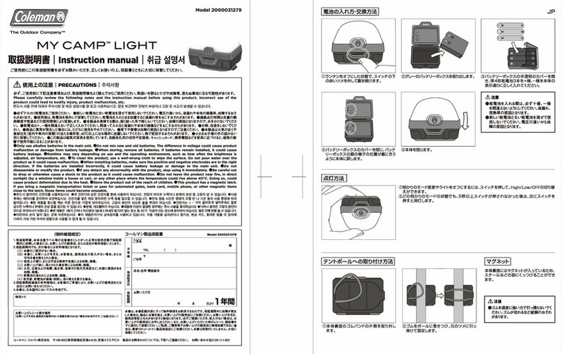 Coleman MY CAMP LIGHT User manual