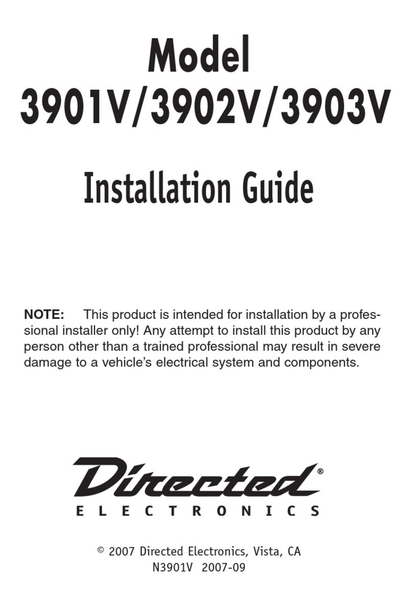 Directed Electronics Vehicle Security System 3901V installation guide