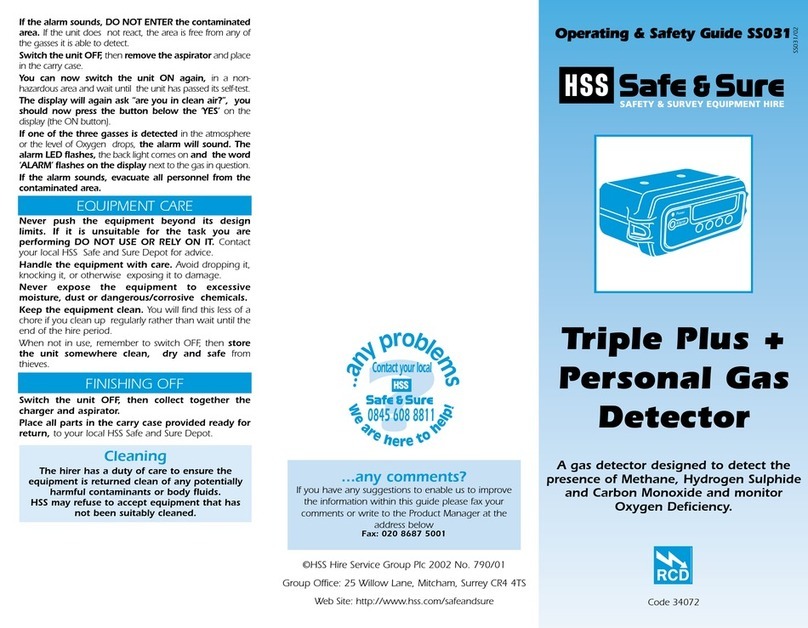 HSS Hire Triple Plus Operating & safety guide