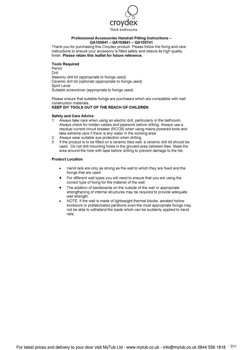 Croydex QA103541 Fitting instructions