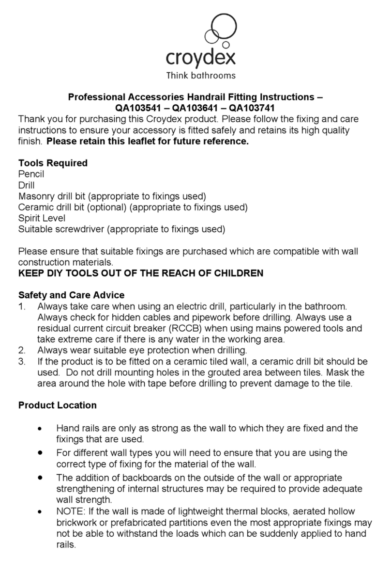 Croydex QA103541 Fitting instructions Croydex QA103541 Fitting instructions