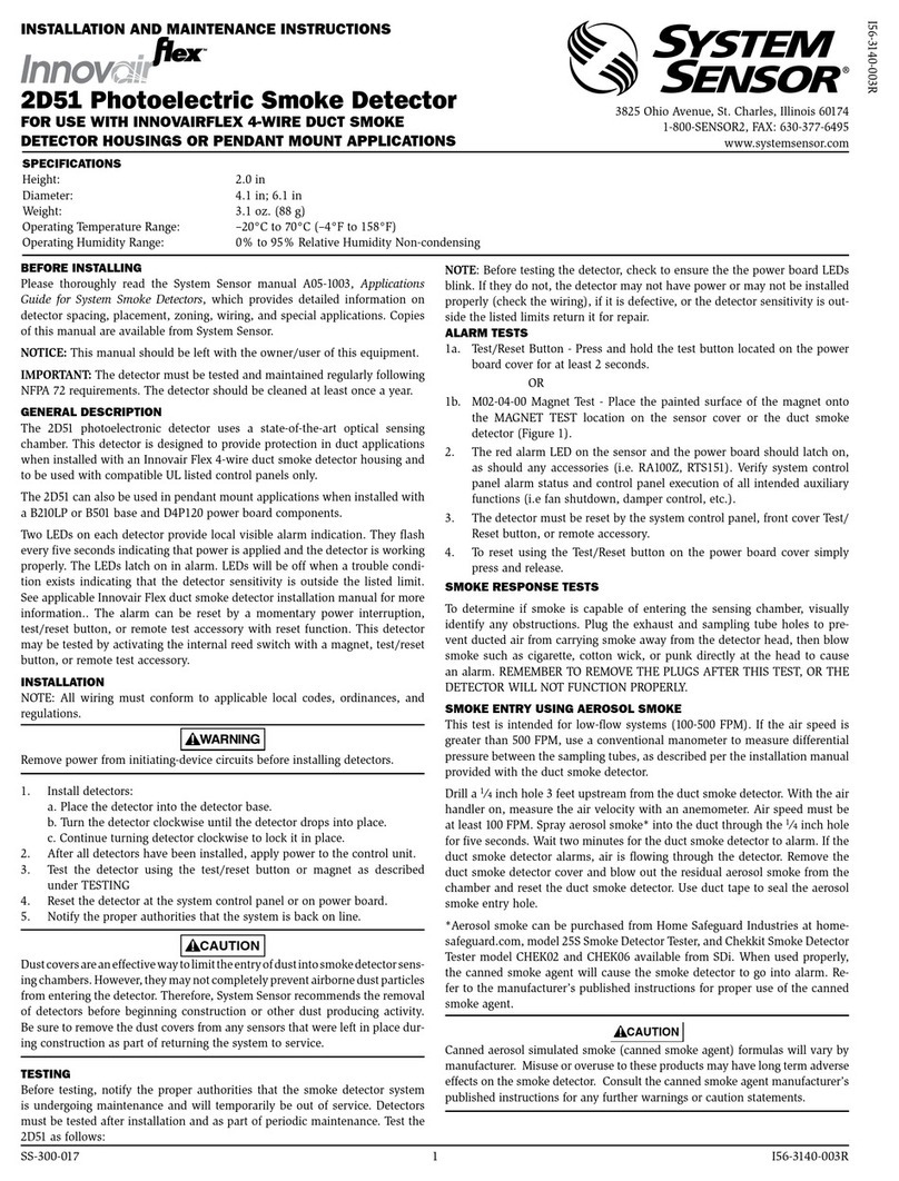 System Sensor A05-1003 User manual
