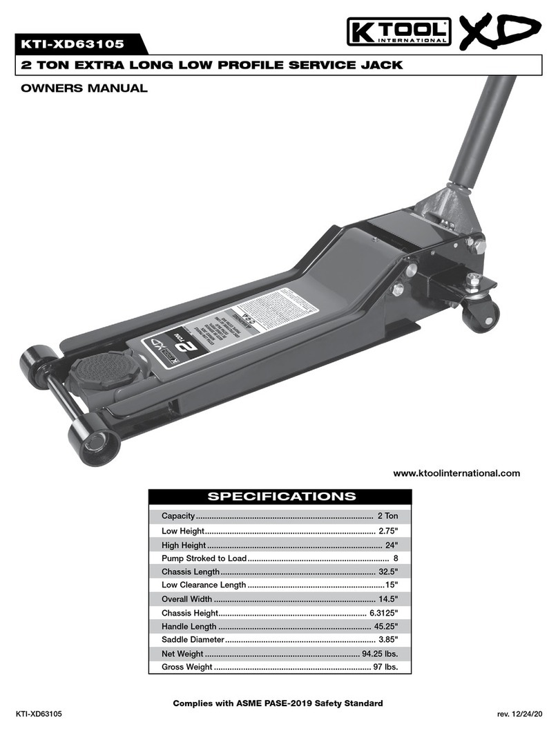 K Tool International XD KTI-XD63105 owner's manual