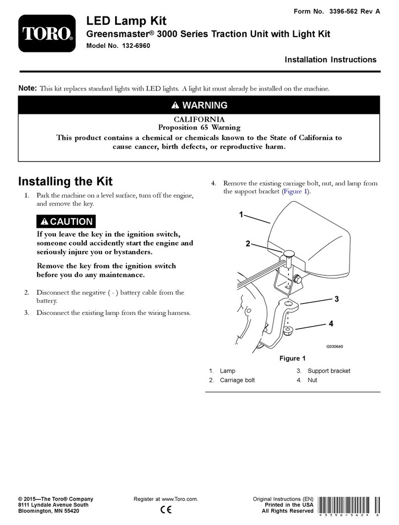 Toro 132-6960 installation instructions