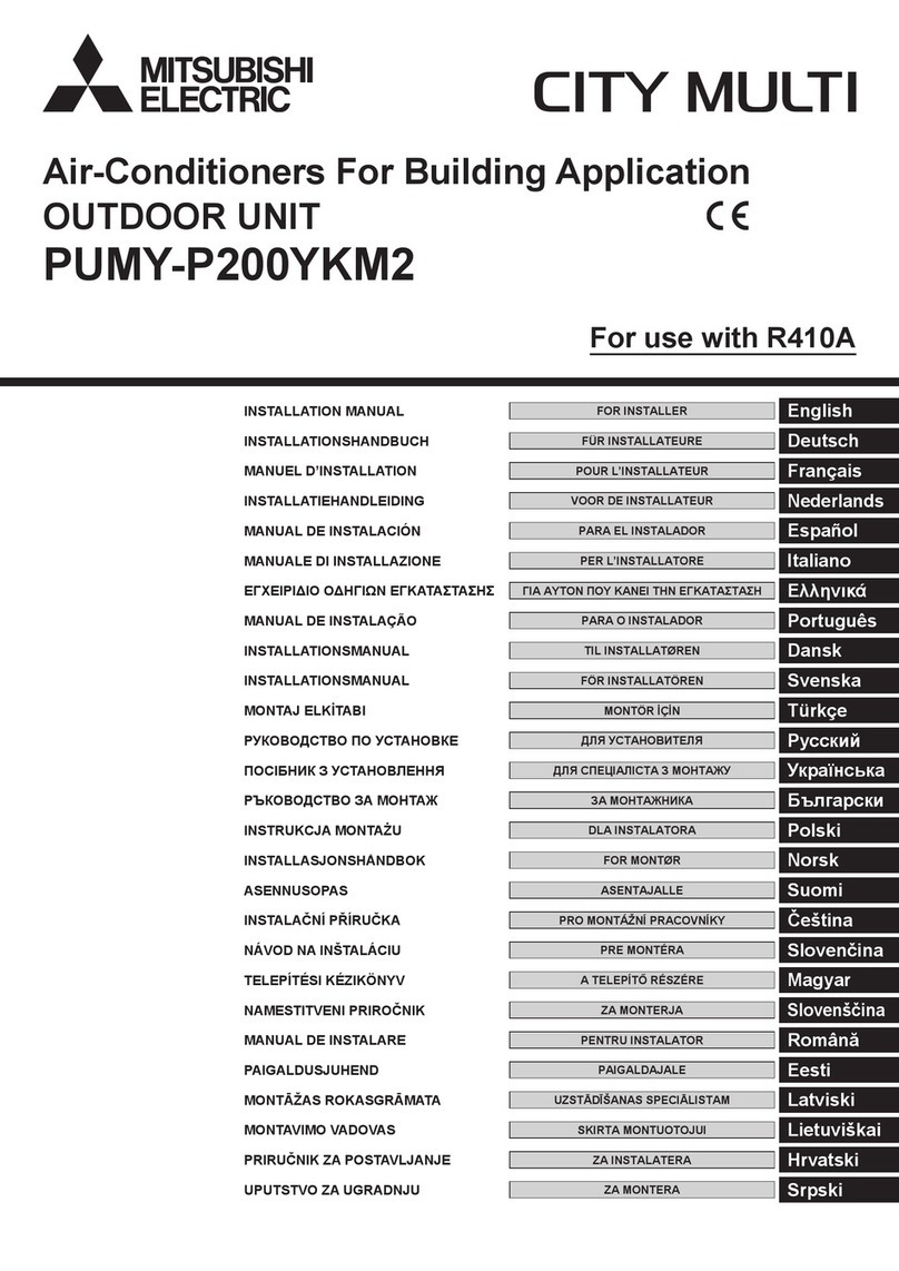 Mitsubishi Electric CITY MULTI PUMY-P200YKM2 User manual