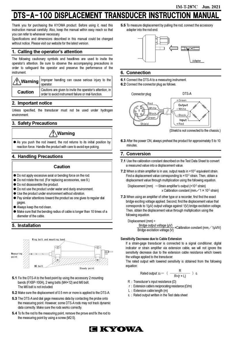 KYOWA DTS-A-100 instruction manual