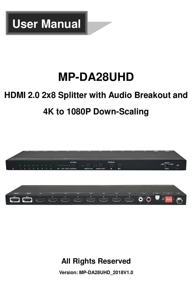 Milestone pro MP-DA28UHD user manual Milestone pro MP-DA28UHD user manual