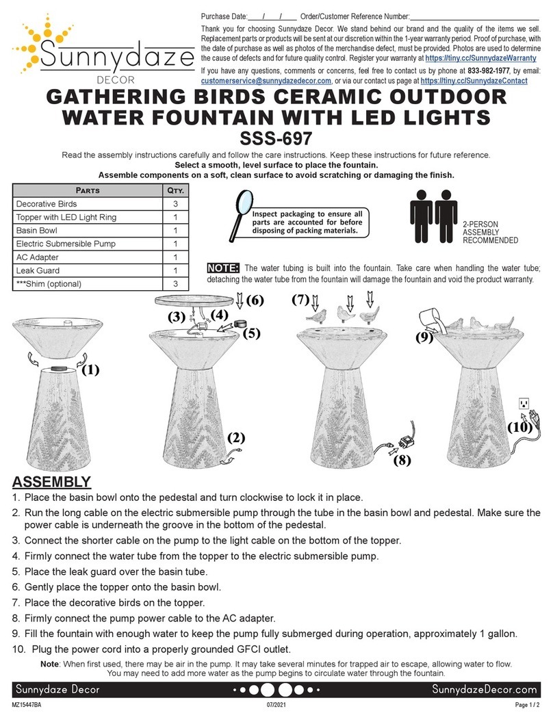 Sunnydaze Decor SSS-697 quick start guide
