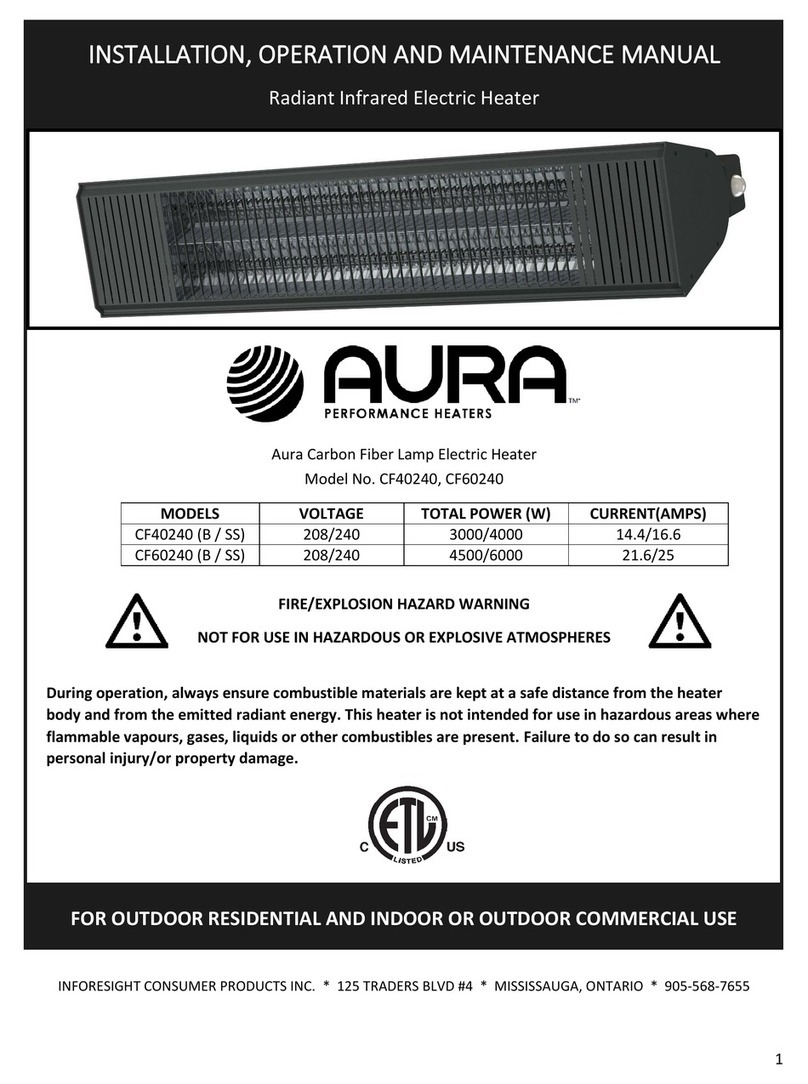 Aura CF40240 Installation, operation and maintenance manual