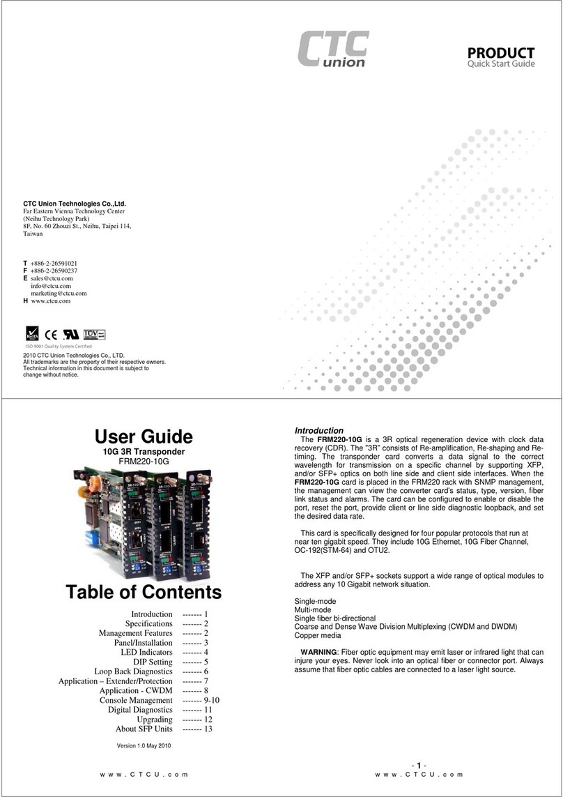 CTC Union FRM220-10G User manual