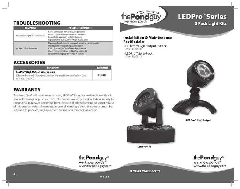 ThePondguy LEDPro Series Installation & maintenance