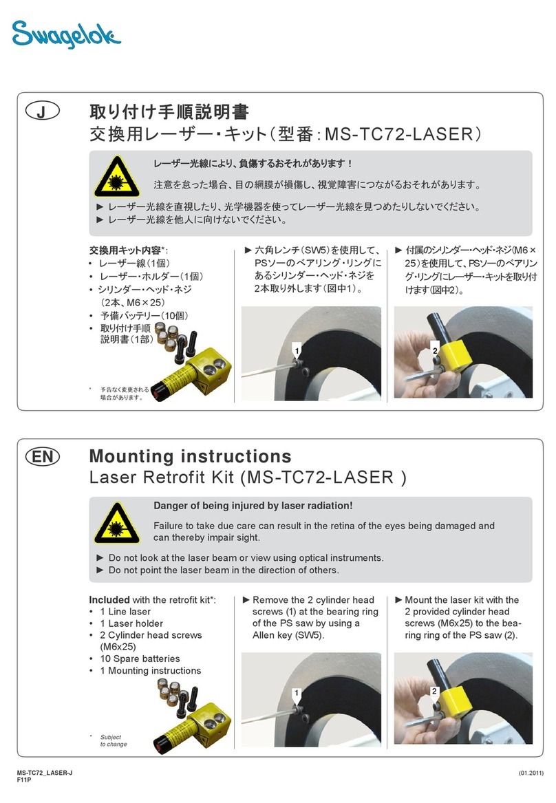 Swagelok MS -TC72- L ASER Mounting instructions