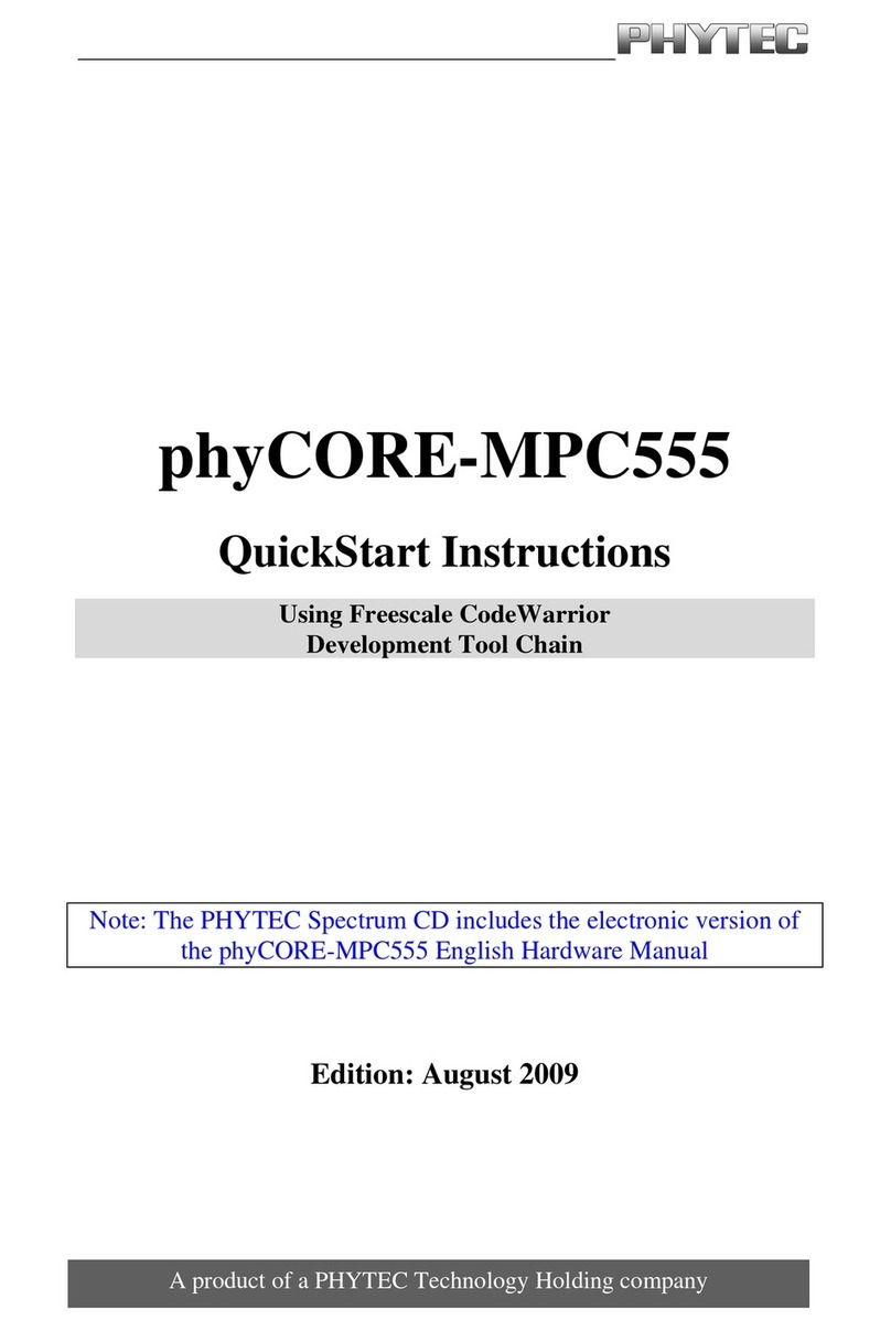Phytec phyCORE-MPC555 Quick start instructions Phytec phyCORE-MPC555 Quick start instructions