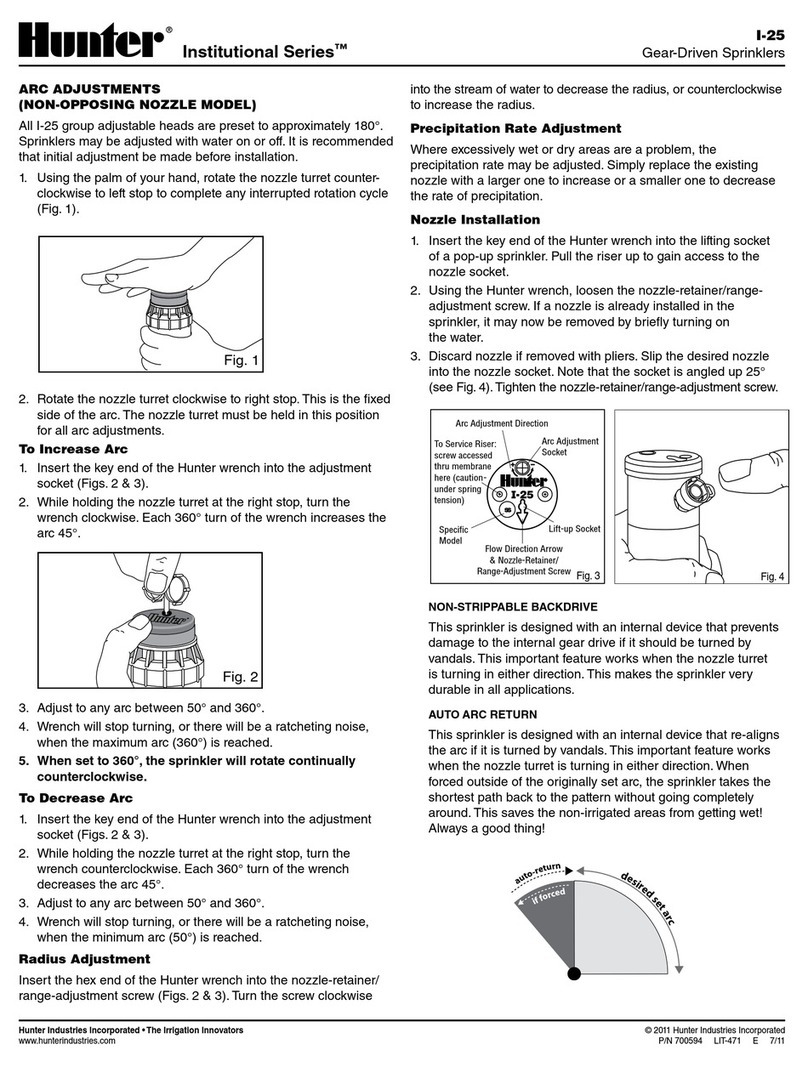 Hunter I-25 User manual